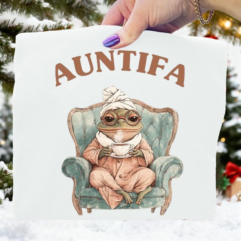 Aunt Tifa Portland Frog Art Print Sweatshirt