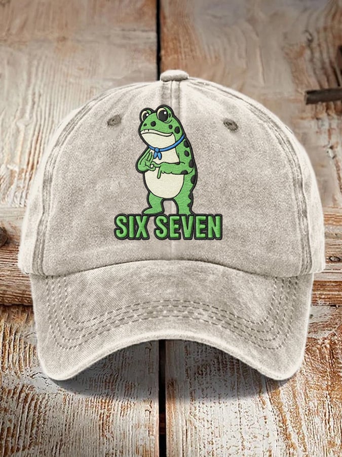 Portland Frog Meme Six Seven Art Printed Cap