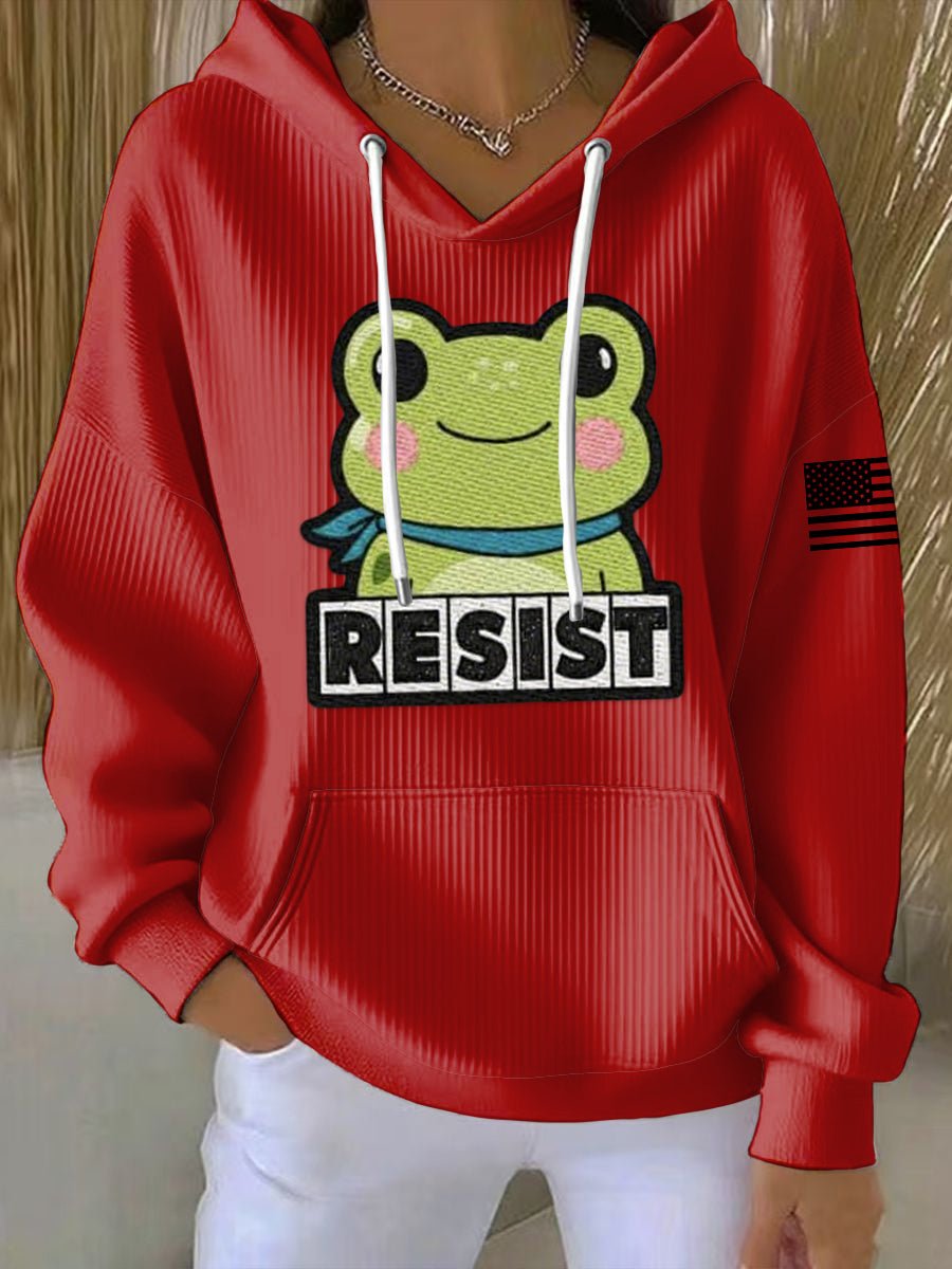 Women's Resist Frog Print Casual Sweatshirt