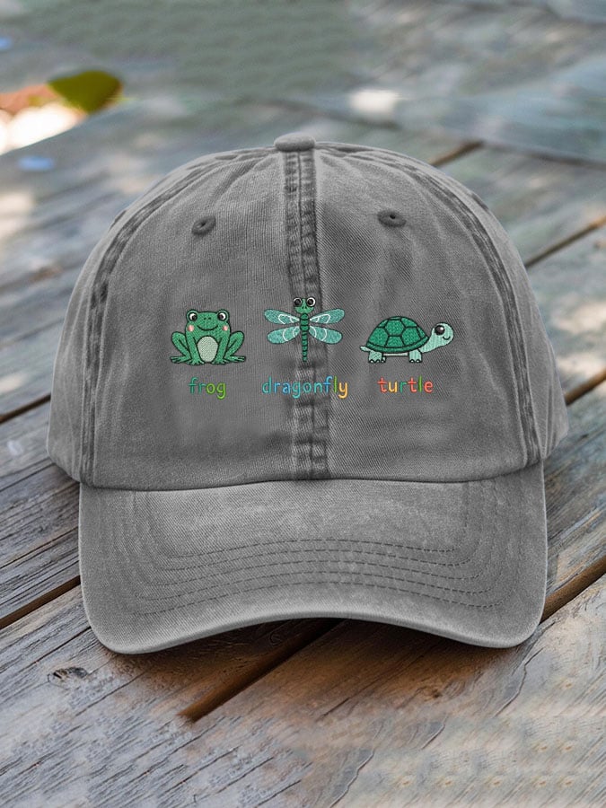 Unisex Frog Dragonfly Turtle Baseball Cap