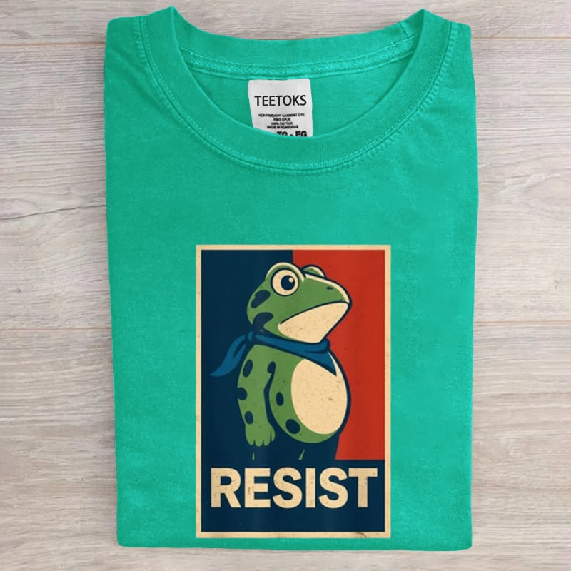 Portland Frog Vintage Washed T-shirt  Art Print T-Shirt