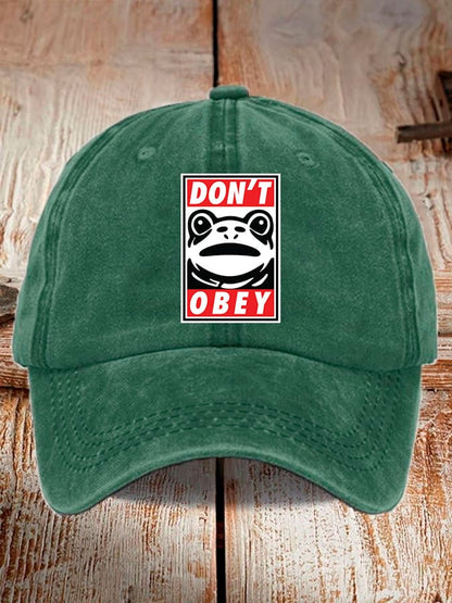 Women's Casual Resistance Frog Don't Obey T-Shirt