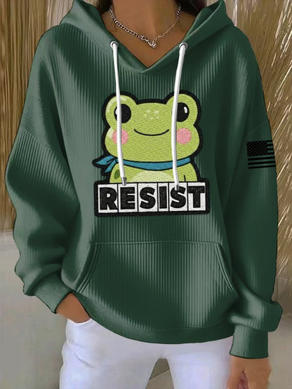 Women's Resist Frog Print Casual Sweatshirt