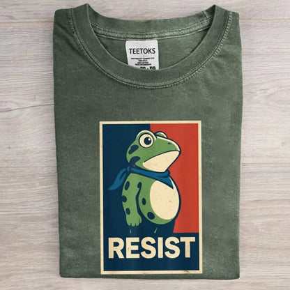 Portland Frog Vintage Washed T-shirt  Art Print T-Shirt