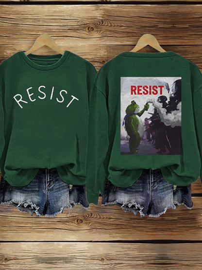 Women's Resist Frog Print Sweatshirt