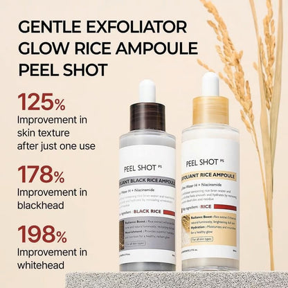 Glowing Rice Ampoule Double Effect Exfoliating Essence🌾