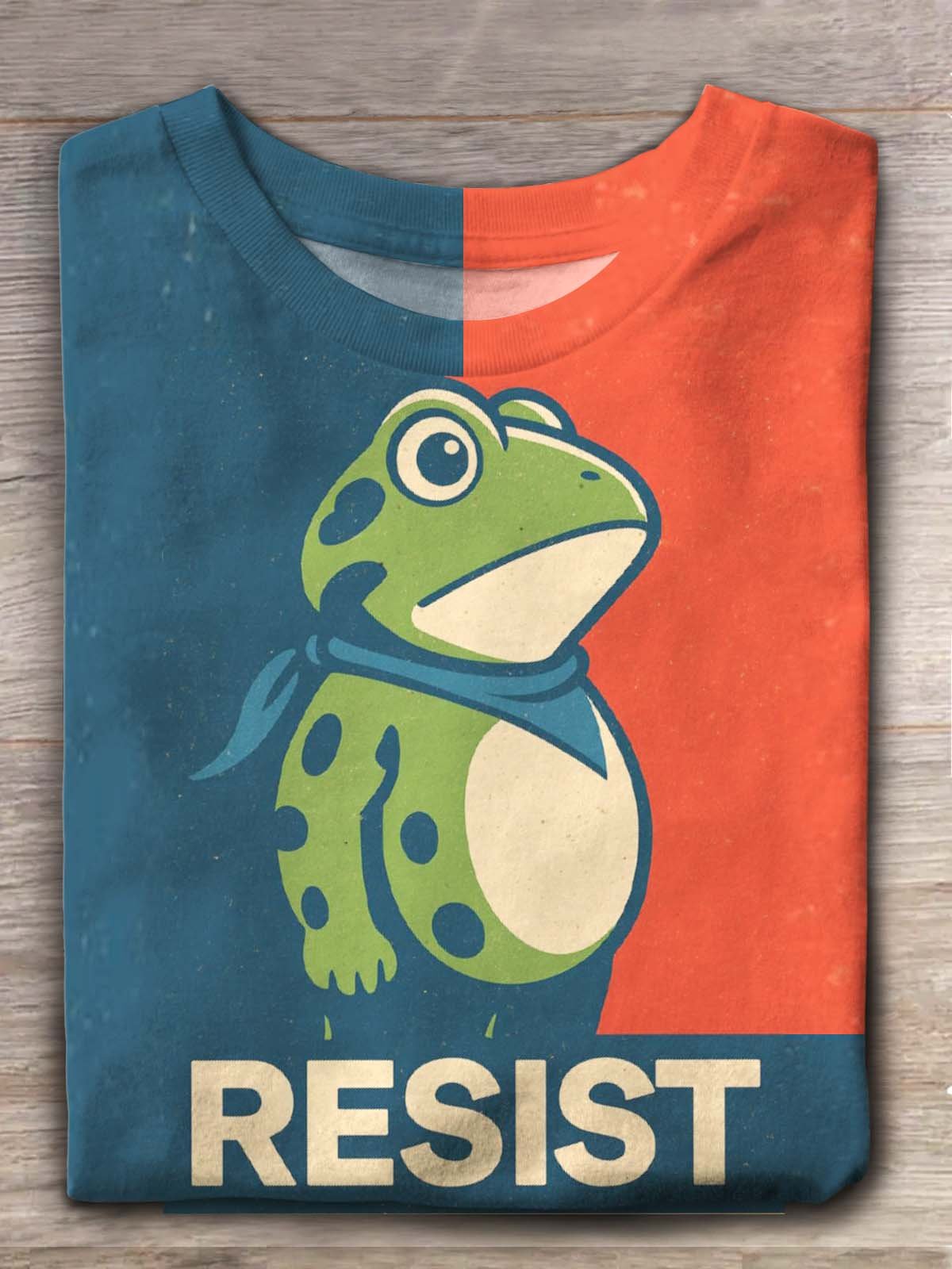 Portland Frog Crew Neck Print T-Shirt