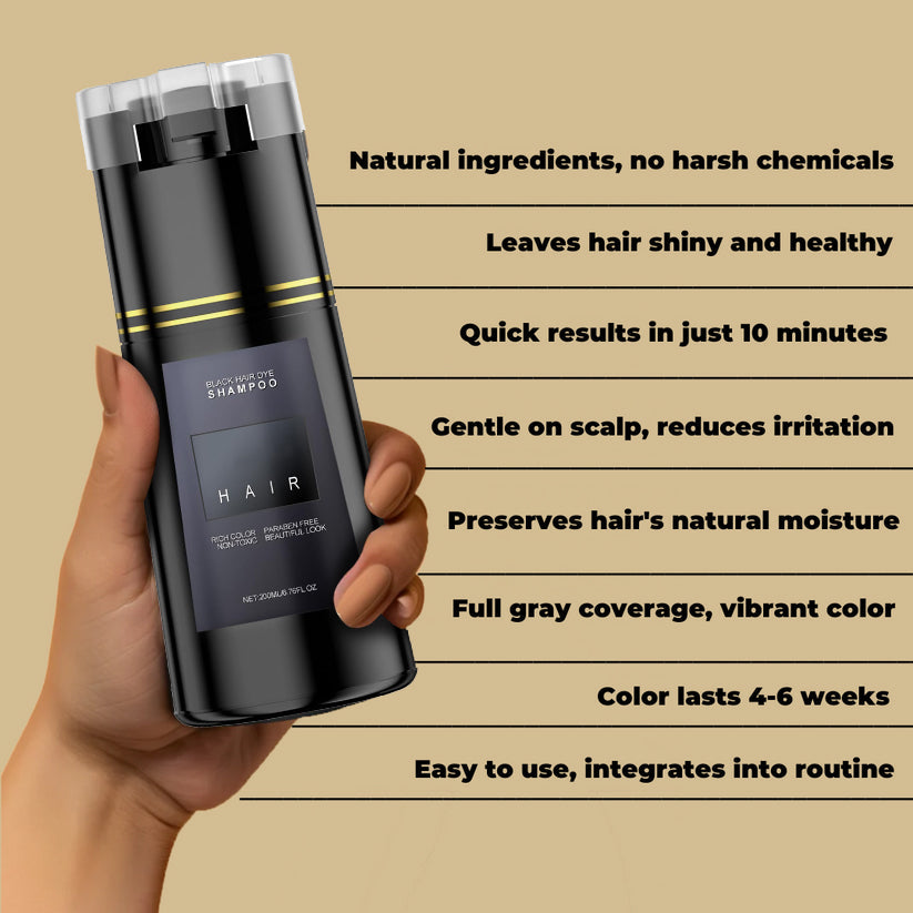 Natural Black Hair Color Shampoo