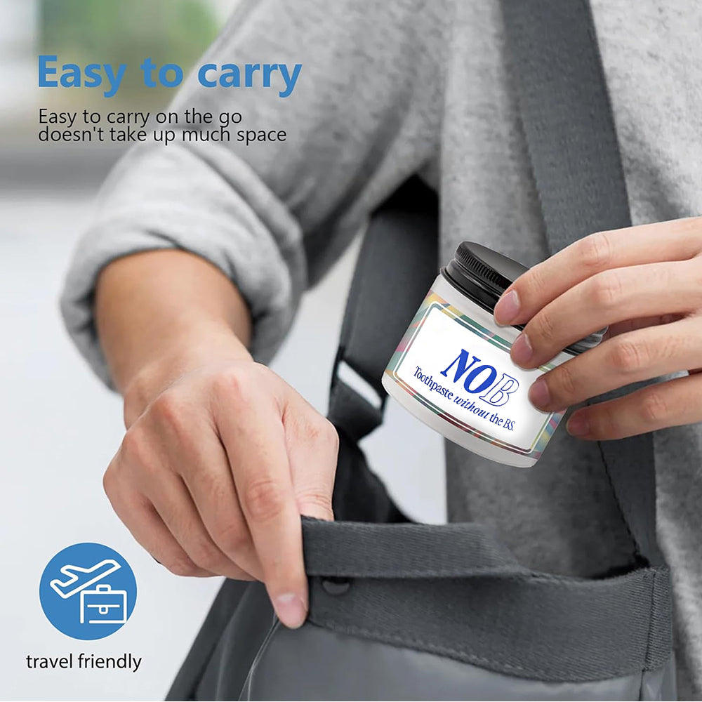 2-in-1 Toothpaste Tablets – Fresh Mint, Travel Jar (62 Ct)