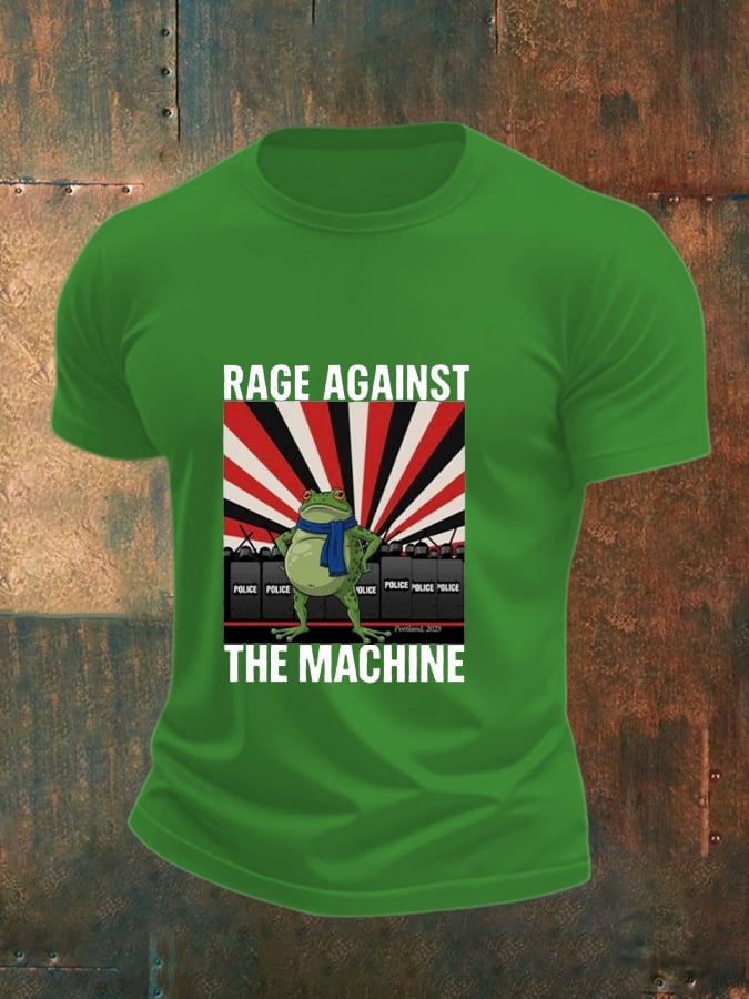 Men's casual basic moral radicalization justice frog resistance T-shirt