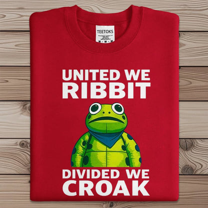 Portland Frog United We Ribbit Divided We Croak Art Print Sweatshirt