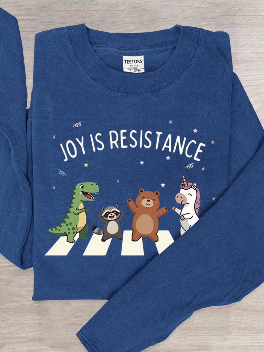 Aunt Tifa Frog Art Print Crew Neck Top