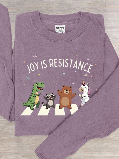 Aunt Tifa Frog Art Print Crew Neck Top