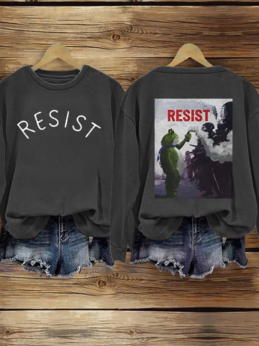 Women's Resist Frog Print Sweatshirt