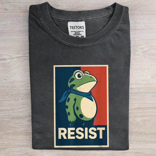 Portland Frog Vintage Washed T-shirt  Art Print T-Shirt