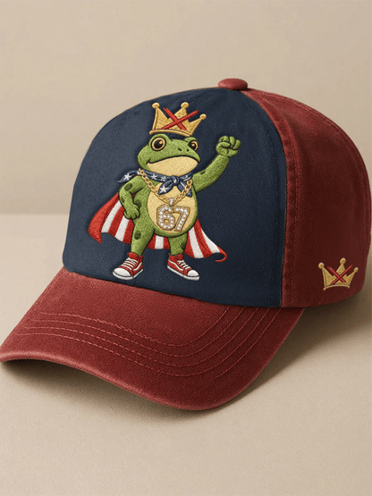 Resist Frog Print Baseball Cap