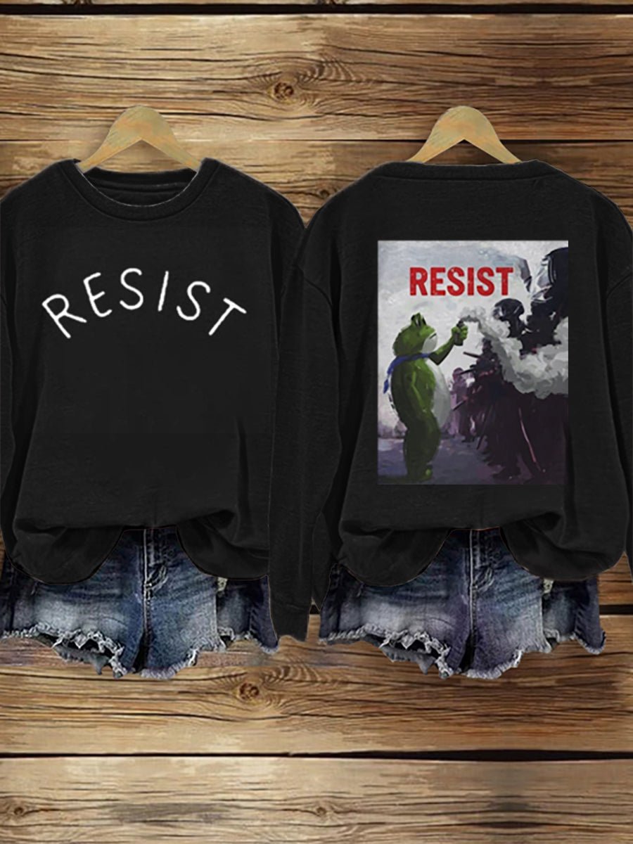Women's Resist Frog Print Sweatshirt