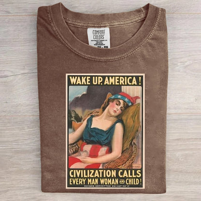 Wake Up Every Man Women Child Frog Aunt Tifa Art Print T-Shirt