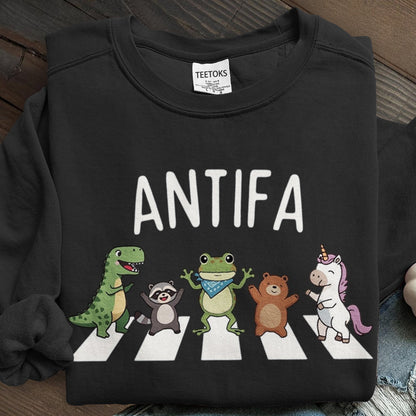 Aunt Tifa Frog Art Printed Sweatshirt