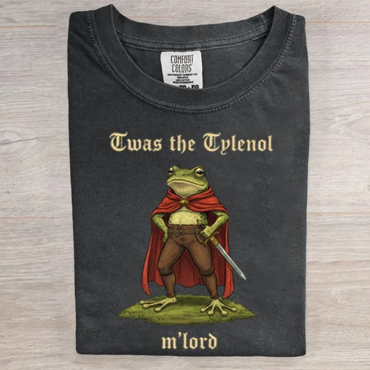 T'was The Tylenol M'lord Frog Art Print T-Shirt