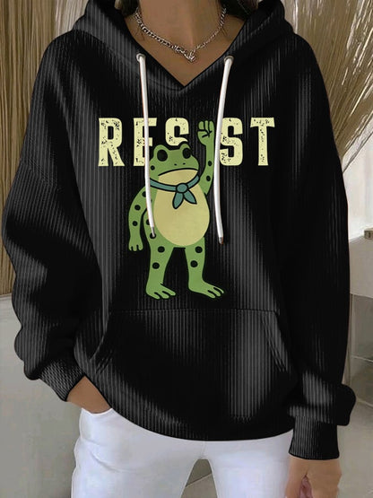 Women's Resist Frog Print Casual Sweatshirt