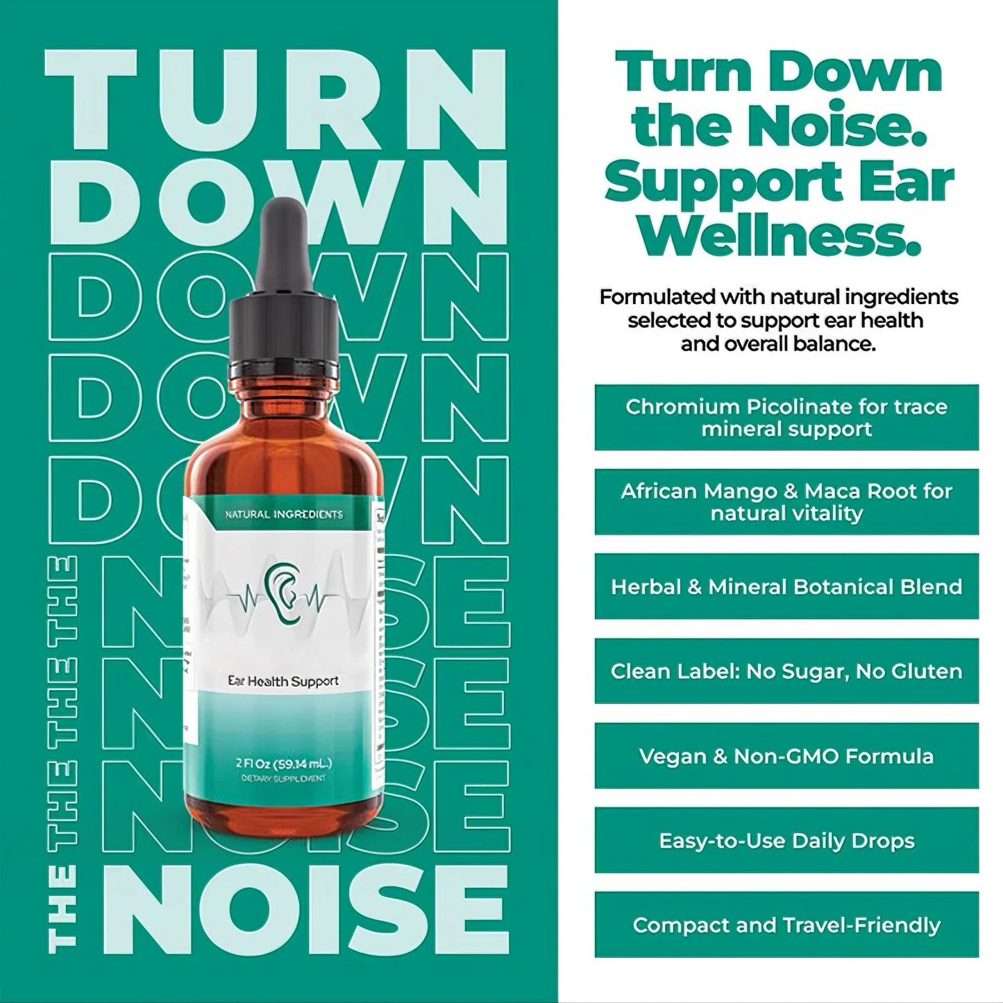 Instant Tinnitus Relief 1 Bottles for 1 Months