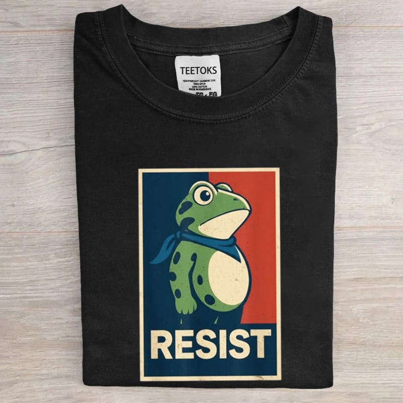 Portland Frog Vintage Washed T-shirt  Art Print T-Shirt