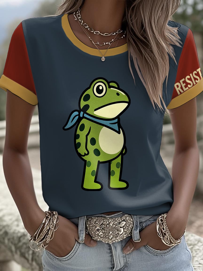 Women's Resist Frog Print Shirt