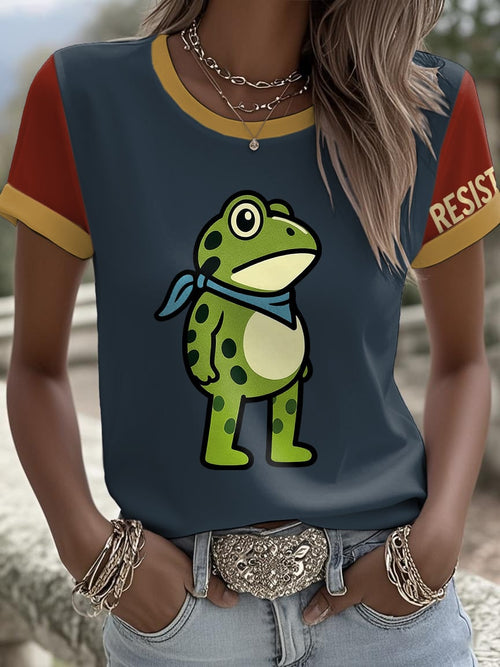 Women's Resist Frog Print Shirt