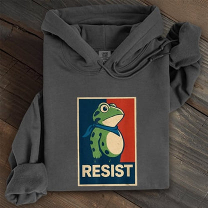 Portland Frog Art Print Crew Neck Sweatshirt