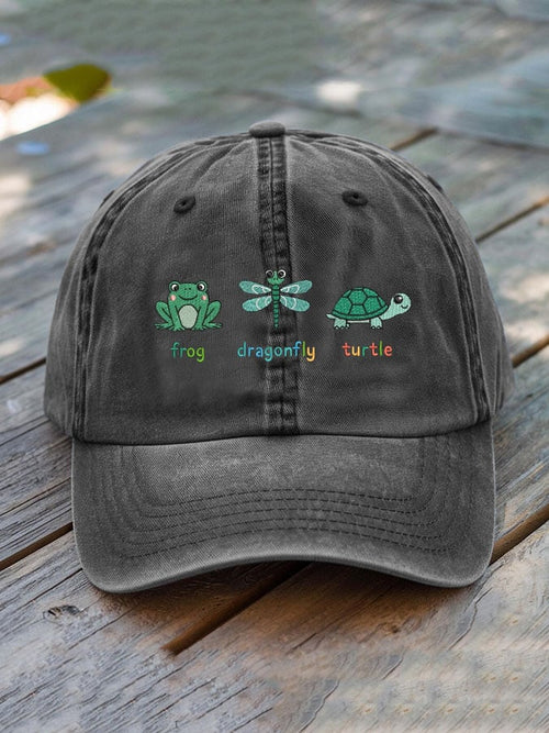 Unisex Frog Dragonfly Turtle Baseball Cap