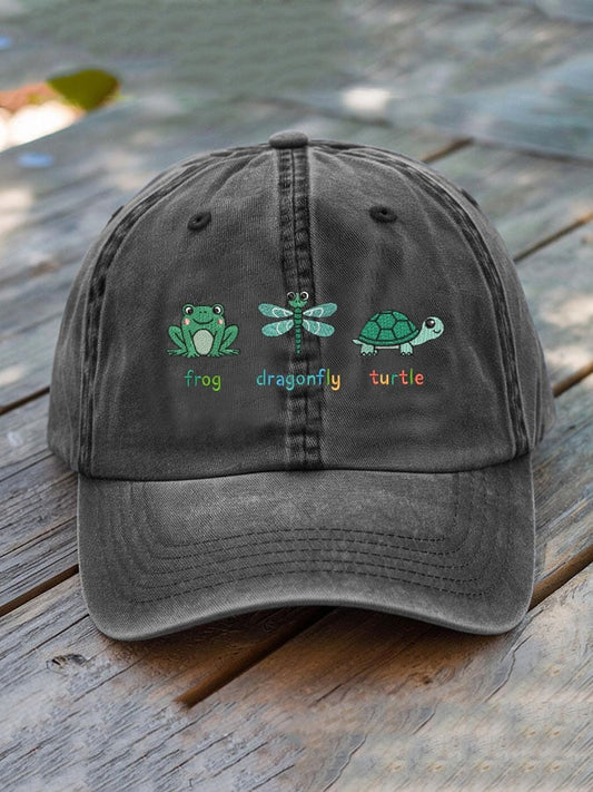 Unisex Frog Dragonfly Turtle Baseball Cap