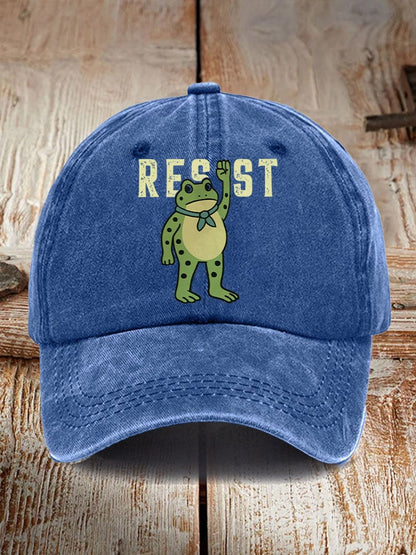 Unisex Resist Frog Print Hat