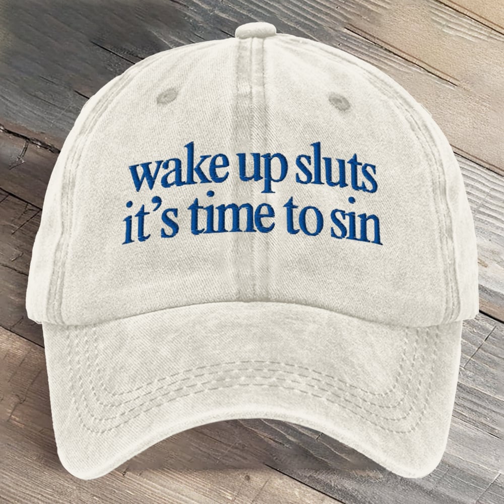 Wake Up It's Time To Sin Portland Frog Art Printed Cap