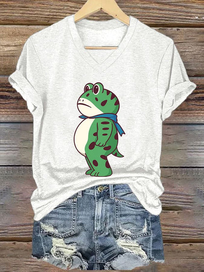 Women's FDT Portland Frog Protest Revolt Machine Print T-Shirt