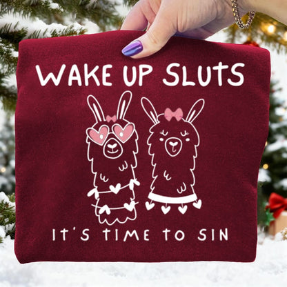 Wake Up It's Time To Sin Frog Aunt Tifa Art Print Sweatshirt