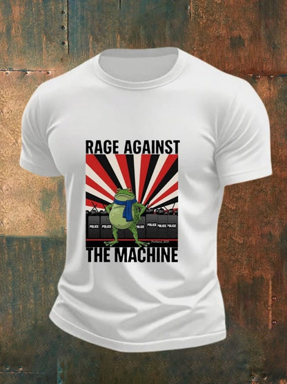 Men's casual basic moral radicalization justice frog resistance T-shirt