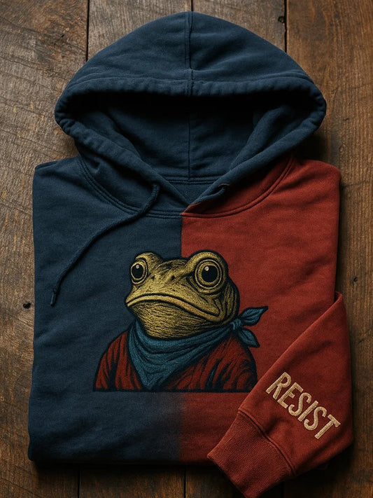 Women's Resist Frog Print Hoodie