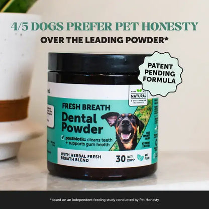 Breath Freshener and Teeth Cleaning Dental Care for Dogs, Plaque Tartar Remover with Natural, Clinically Studied Postbiotic - 30 Scoops