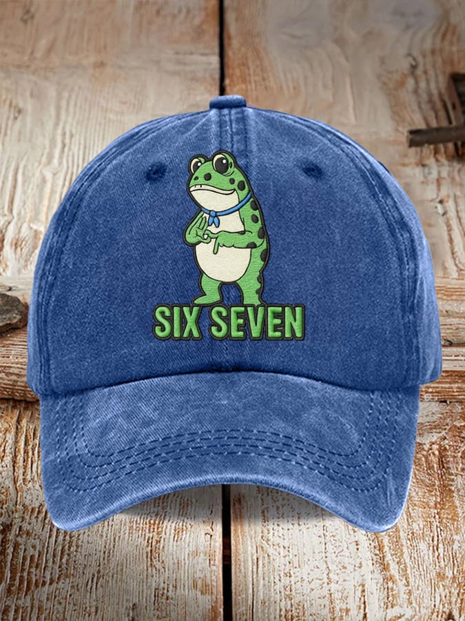 Portland Frog Meme Six Seven Art Printed Cap
