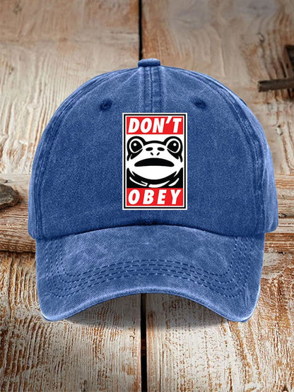 Women's Casual Resistance Frog Don't Obey T-Shirt