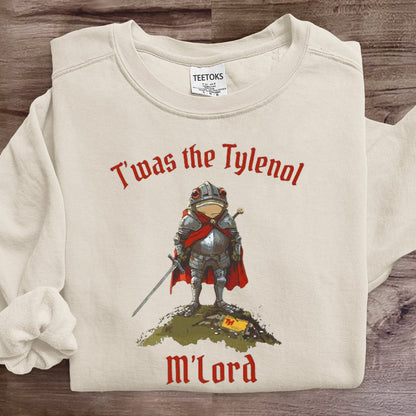 T'was The Tylenol M'lord Frog Art Print Sweatshirt