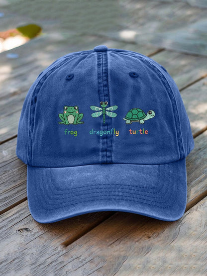 Unisex Frog Dragonfly Turtle Baseball Cap