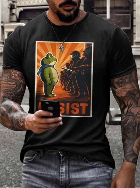 Men's Resist Frog Printed T-shirt