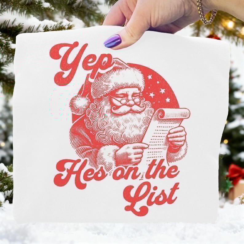 Yep He's On The List Santas Portland Frog Christmas Art Print Sweatshirt