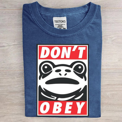 Portland Frog Don't Obey Art Print T-Shirt