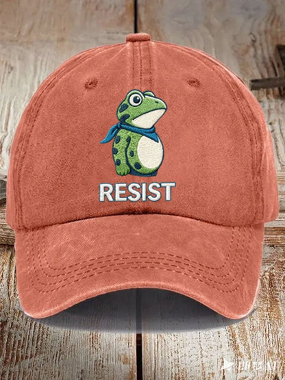 Unisex Resist Frog Baseball Cap