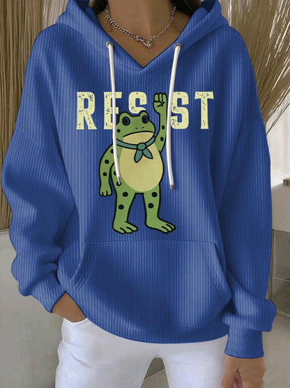 Women's Resist Frog Print Casual Sweatshirt