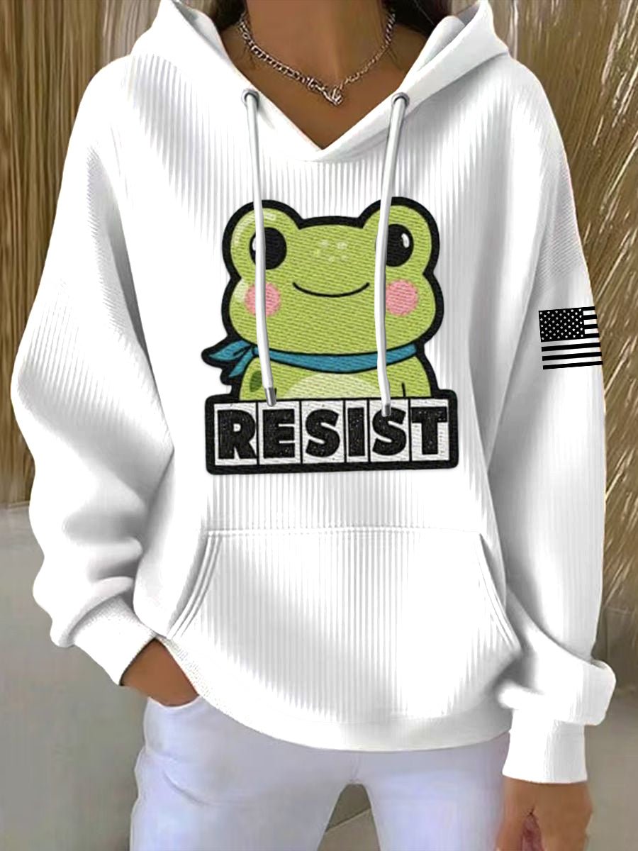 Women's Resist Frog Print Casual Sweatshirt