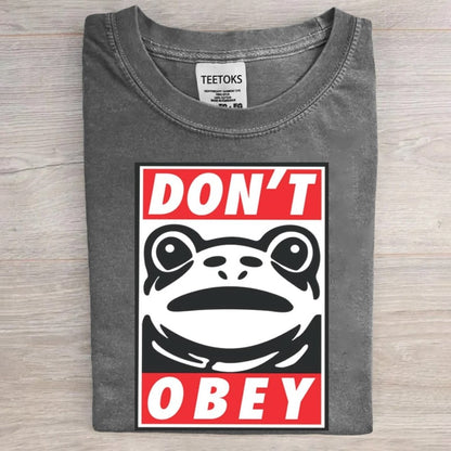 Portland Frog Don't Obey Art Print T-Shirt